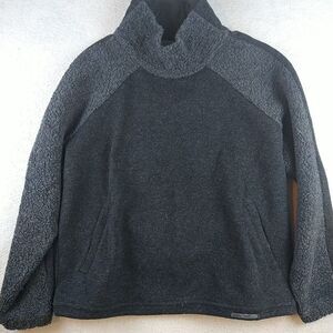 Prana Lockwood Sweater Women's Large Wool Blend Charcoal Heather Gray